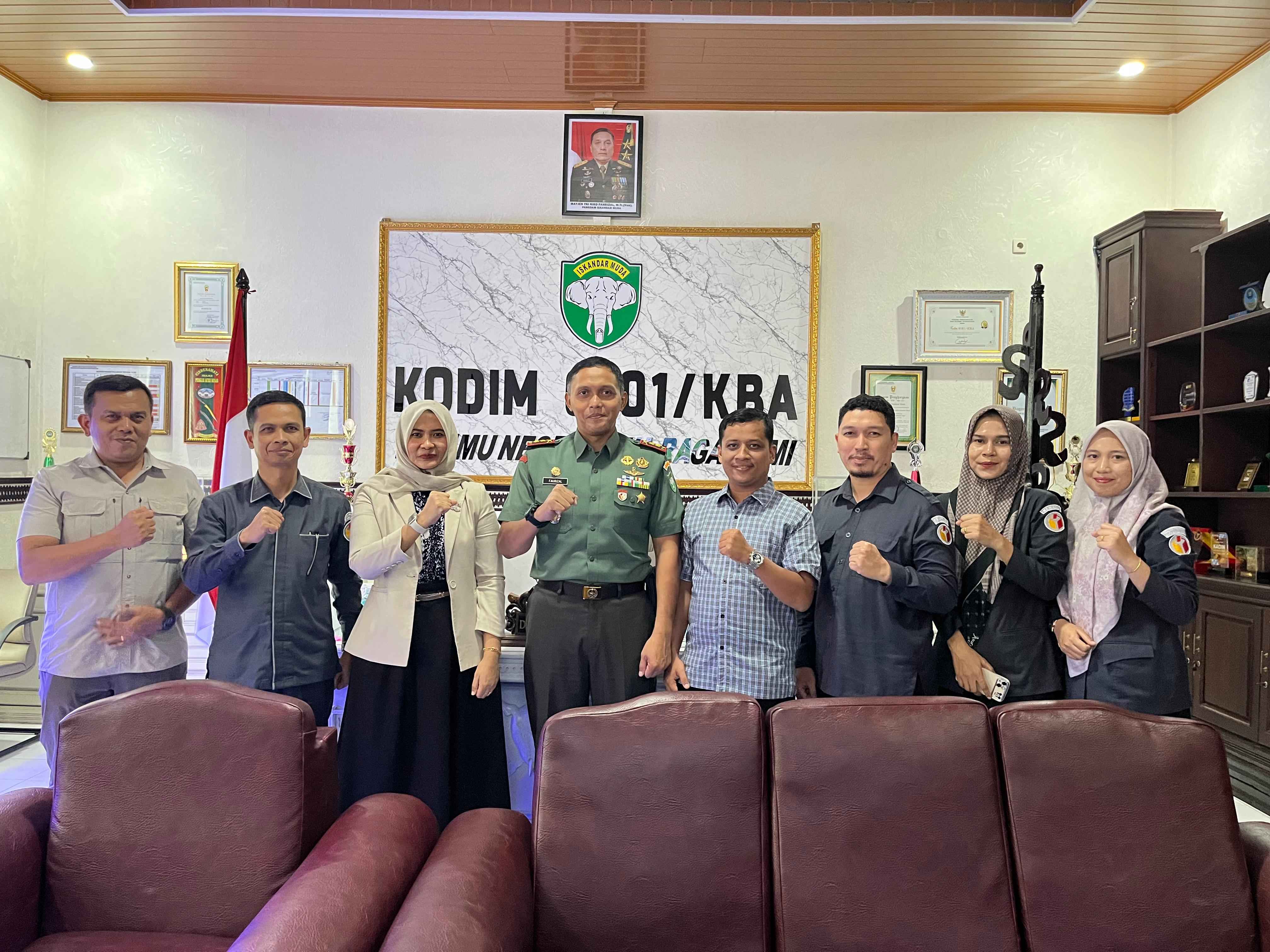 Bawaslu Kota Banda Aceh Audiensi ke Kodim 0101/KBA, Pererat Silaturahmi dan Sinergi Pengawasan Pemilu
