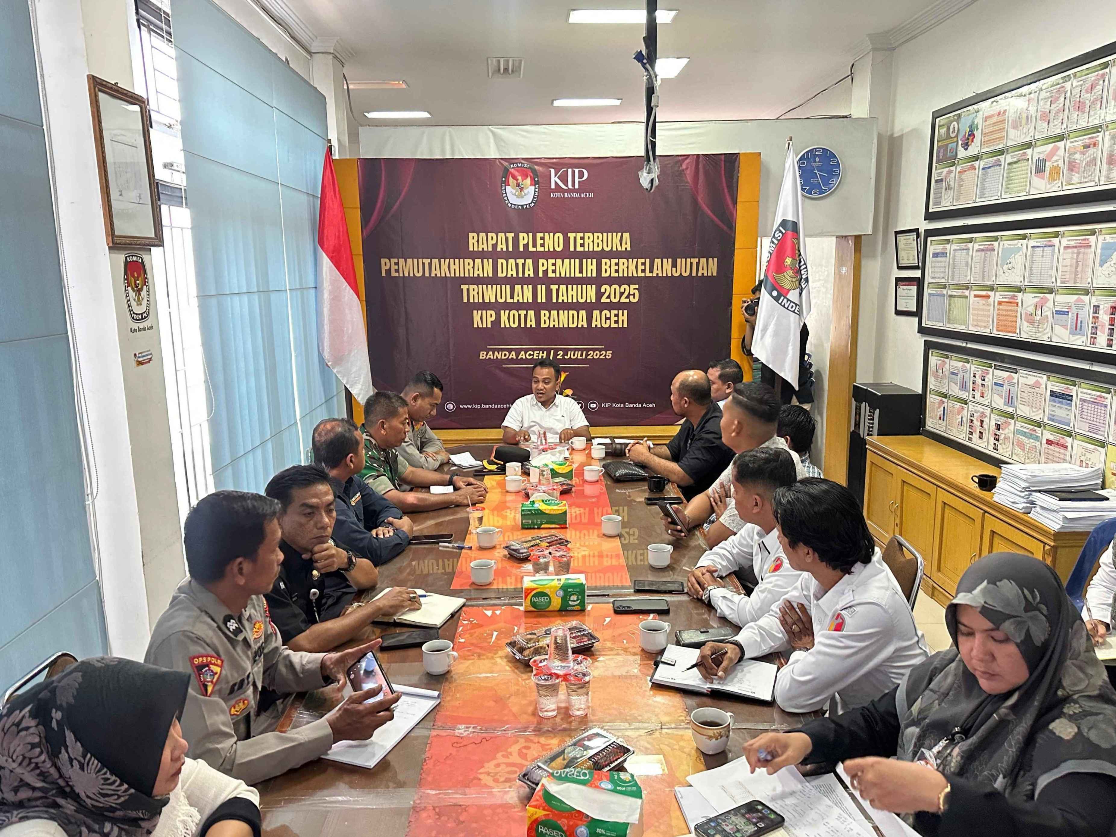 Panwaslih Kota Banda Aceh Laksanakan Pengawasan Rapat Pleno Terbuka Pemutakhiran Data Pemilih Berkelanjutan Triwulan II Tahun 2025