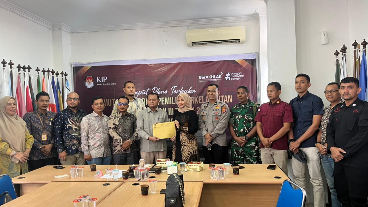 Panwaslih Kota Banda Aceh Awasi Rapat Pleno Terbuka PDPB Triwulan III Tahun 2025