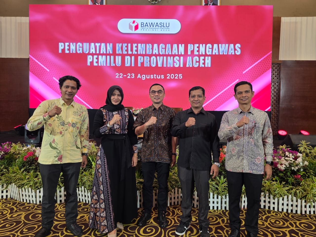 Bawaslu Kota Banda Aceh Hadiri Kegiatan Penguatan Kelembagaan Pengawas Pemilu se-Aceh