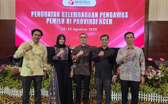 Bawaslu Kota Banda Aceh Hadiri Kegiatan Penguatan Kelembagaan Pengawas Pemilu se-Aceh