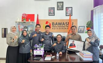 Kunjungan Kerja Anggota Bawaslu Kota Banda Aceh Dr. Puadi, S.Pd., M.M. Ke Bawaslu Kota Banda Aceh