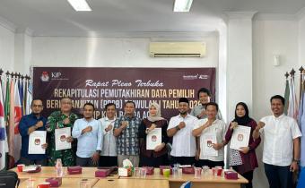 Bawaslu Kota Banda Aceh Hadiri Pleno Terbuka Penetapan PDPB Triwulan I Tahun 2026